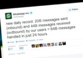WhatsApp procesa 64 mil millones de mensajes en 24 horas whatsapp twitter
