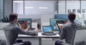 Intel presenta su visión para la computación inalámbrica Dos ejecutivos clonados realizan procesos a velocidad distinta - uno de ellos utiliza tecnologías inalámbricas, lo que acelera su labor
