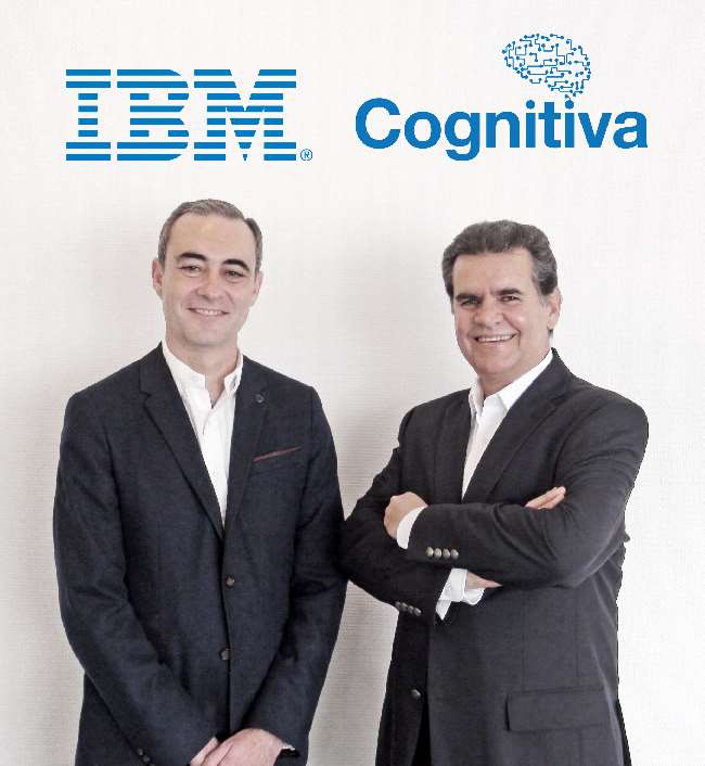 Salvador Martínez Vidal, Presidente y Director General IBM México y Jaime Godard, Director General Cognitiva México