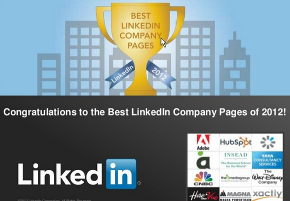 LinkedIn anuncia Las 12 Mejores Páginas Corporativas de 2012