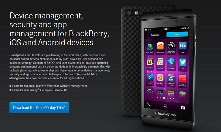 BlackBerry ofrece su tecnología Secure Work Space para iOS y Android