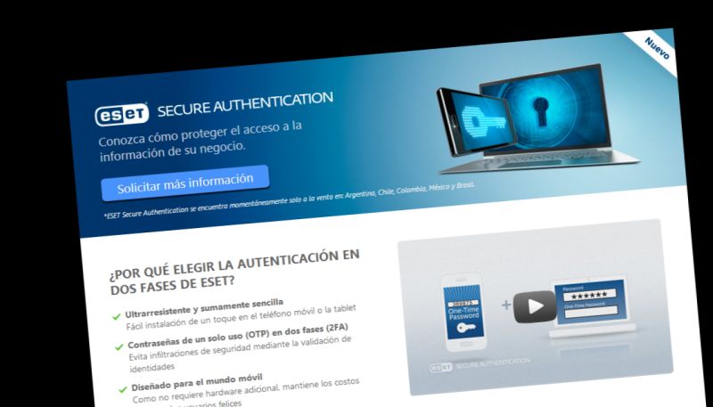 ESET presenta nueva versión de su solución de doble autenticación para empresas