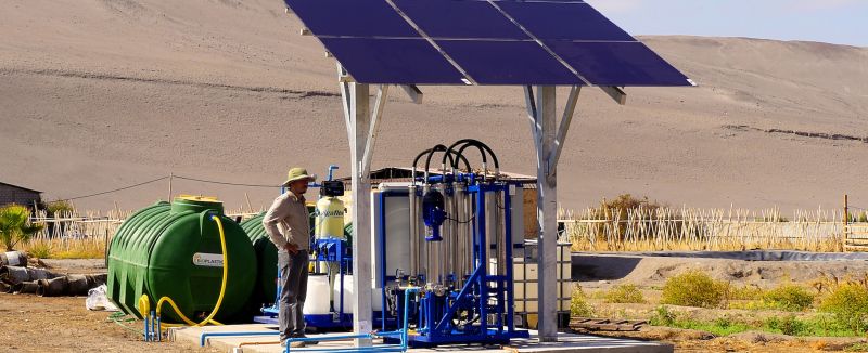 Tecnología elaborada con energía solar entrega agua potable a comunidades aisladas