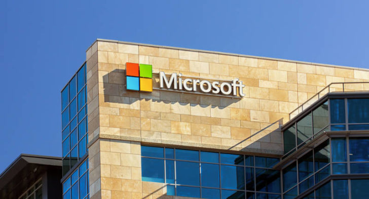 Frontis de edificio corporativo de Microsoft