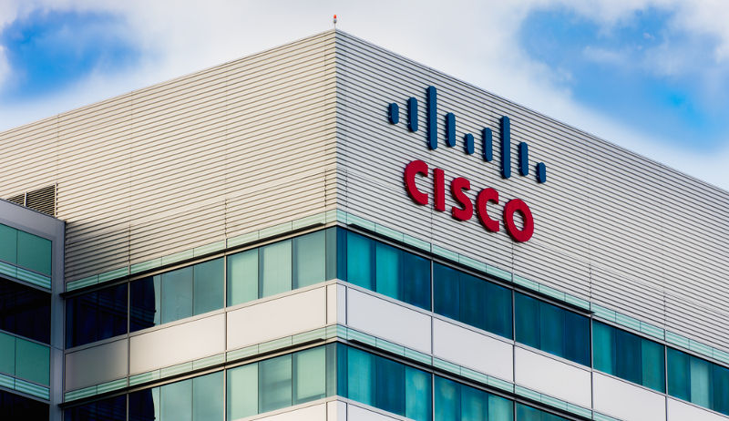 Edificio con el emblema de Cisco