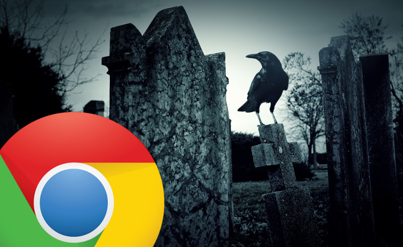 Chrome en cementerio