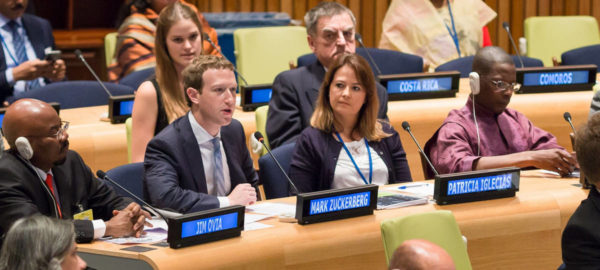 Mark Zuckerberg en la ONU