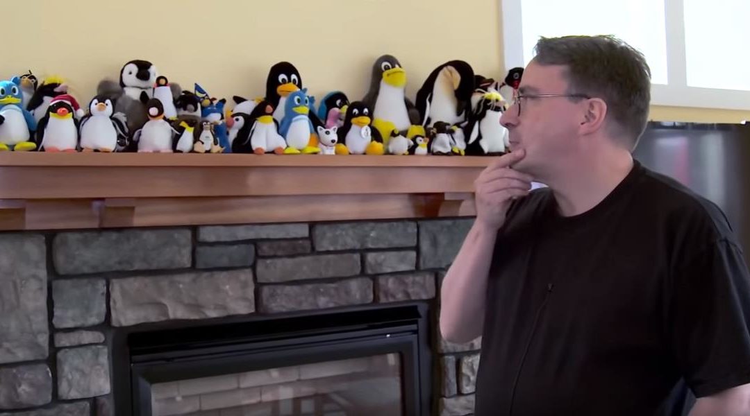 Linus Torvalds en su hogar