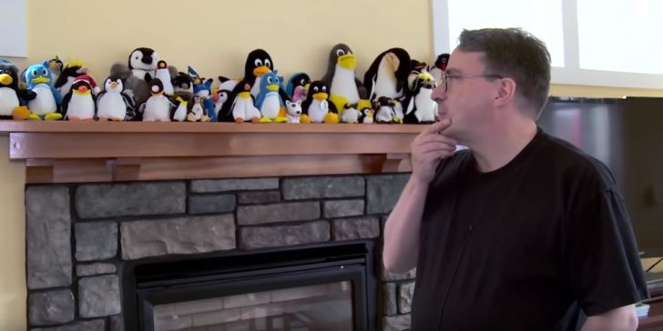Linus Torvalds en su hogar