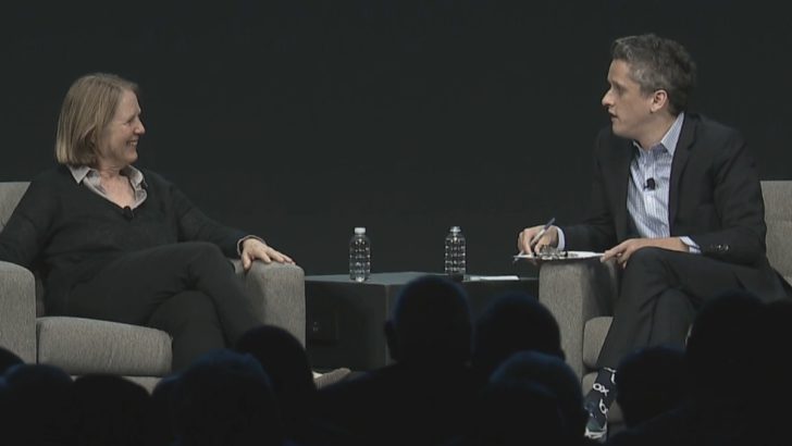 Diane Green Google y Aaron Levie Box