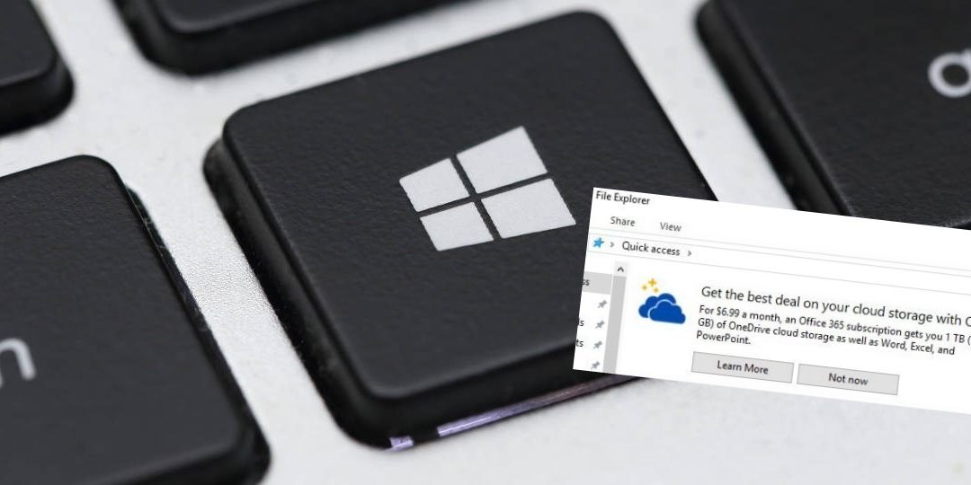 Windows 10 publicidad OneDrive