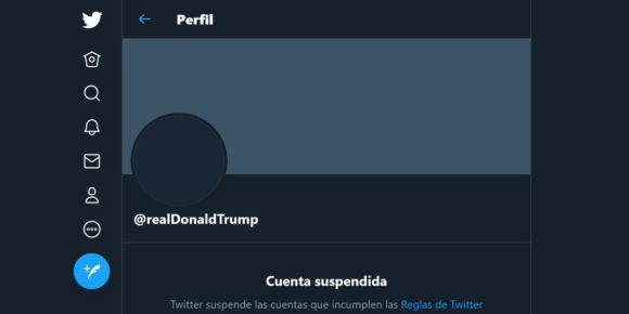 Twitter cuenta Trump suspendida