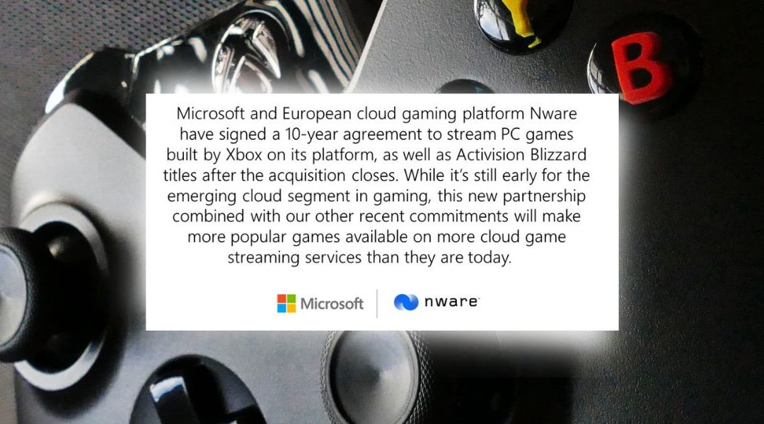 Microsoft firma acuerdo de 10 años con Nware tras bloqueo de oferta por Activision en Reino Unido