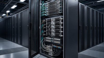 Rack de cómputo de alta densidad con aceleradores, redes y refrigeración líquida